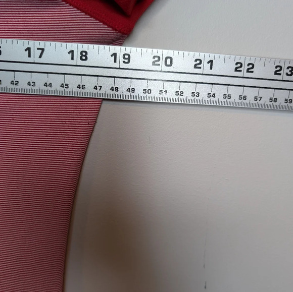 Ohio State Buckeye Red White Logo Fitted Lightweight Sweater Jacket Women Medium - Picture 5 of 8